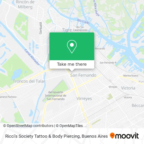 Mapa de Ricci's Society Tattoo & Body Piercing