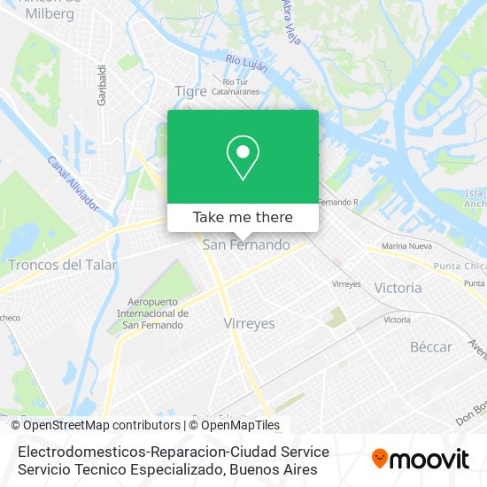 Electrodomesticos-Reparacion-Ciudad Service Servicio Tecnico Especializado map