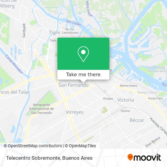 Telecentro Sobremonte map