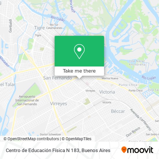 Mapa de Centro de Educación Física N 183