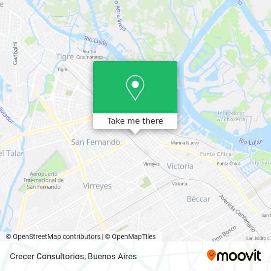 Crecer Consultorios map