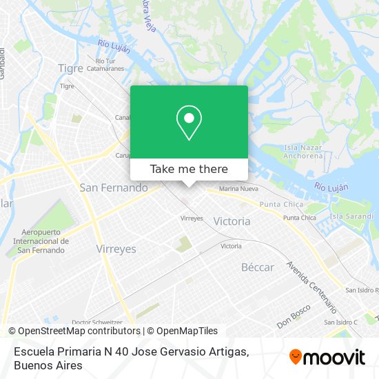Mapa de Escuela Primaria N 40 Jose Gervasio Artigas