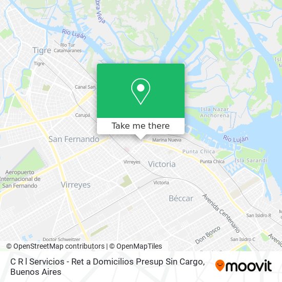 Mapa de C R l Servicios - Ret a Domicilios Presup Sin Cargo