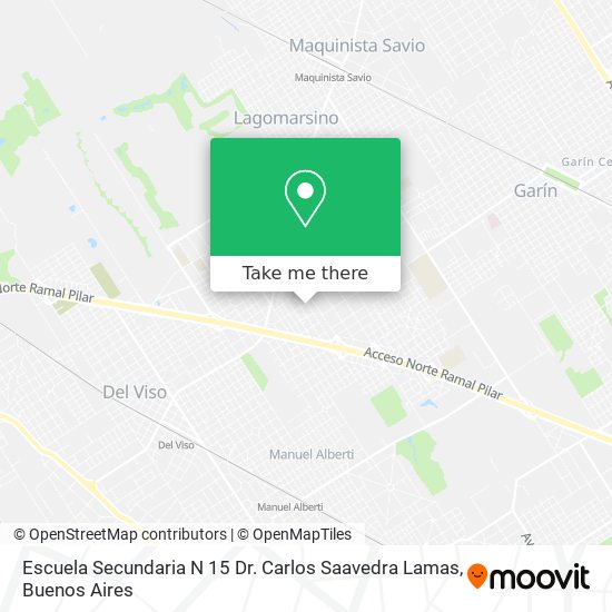 Mapa de Escuela Secundaria N 15 Dr. Carlos Saavedra Lamas