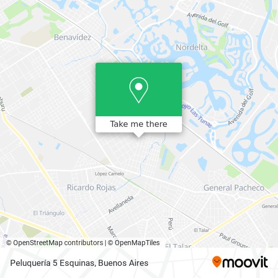 Mapa de Peluquería 5 Esquinas