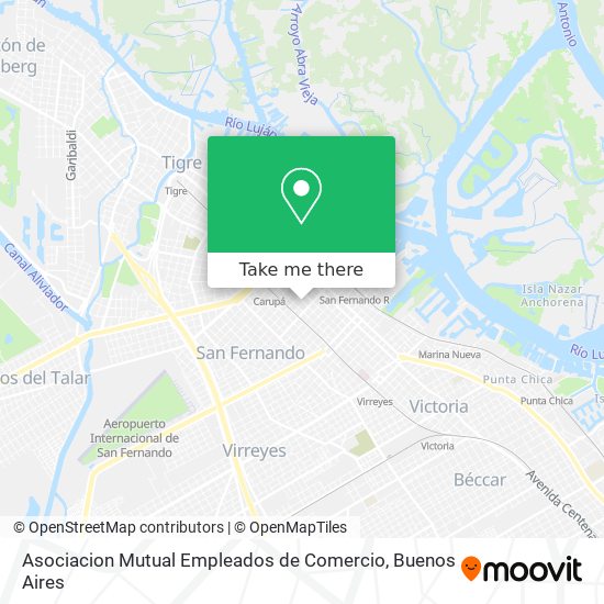 Mapa de Asociacion Mutual Empleados de Comercio