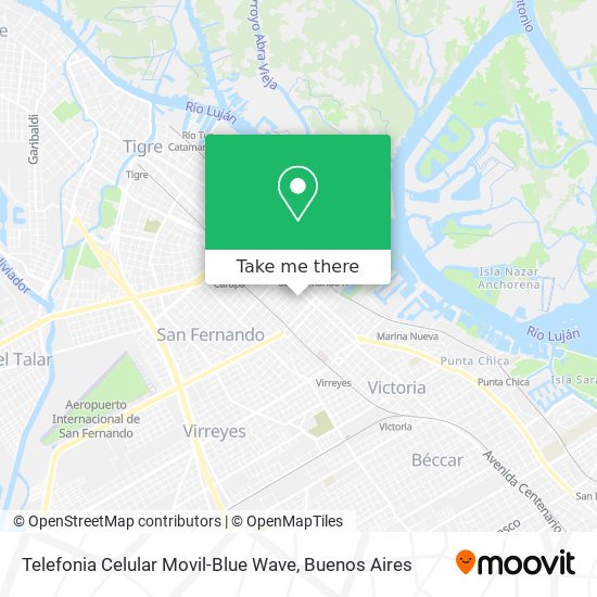 Telefonia Celular Movil-Blue Wave map