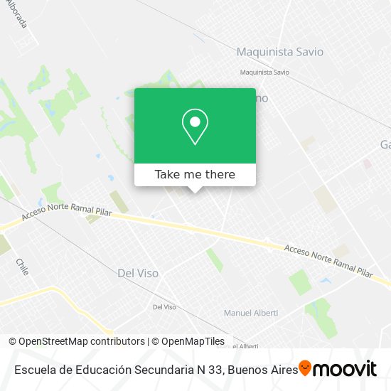 Mapa de Escuela de Educación Secundaria N 33
