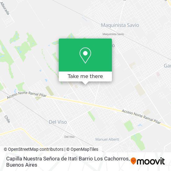 Mapa de Capilla Nuestra Señora de Itati Barrio Los Cachorros