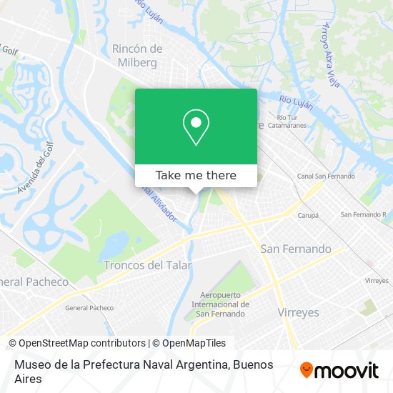 Mapa de Museo de la Prefectura Naval Argentina