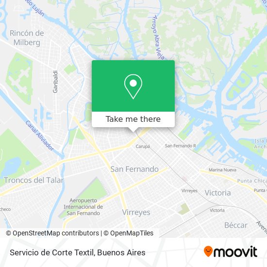 Servicio de Corte Textil map