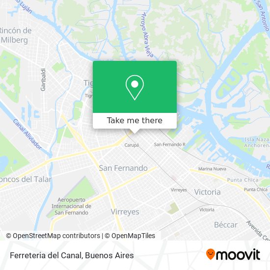 Mapa de Ferreteria del Canal