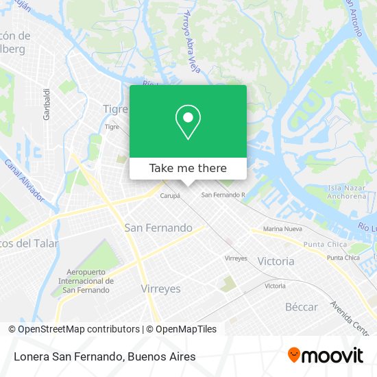 Lonera San Fernando map