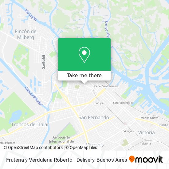 Mapa de Fruteria y Verduleria Roberto - Delivery