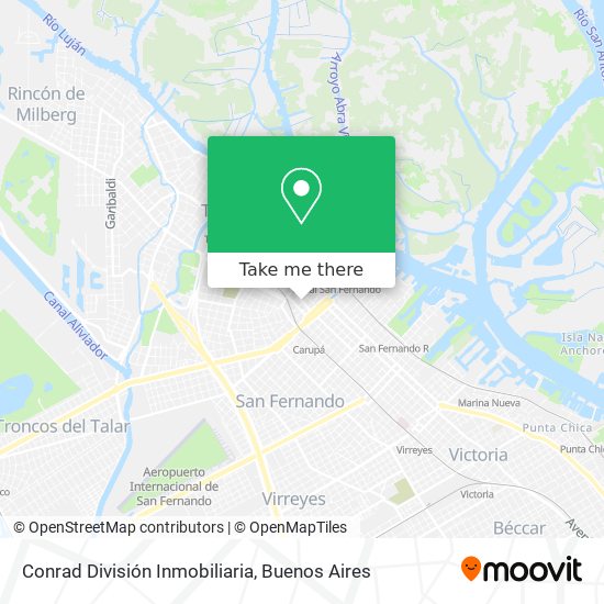 Conrad División Inmobiliaria map