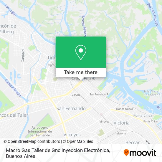 Macro Gas Taller de Gnc Inyección Electrónica map
