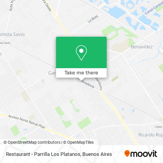 Mapa de Restaurant - Parrilla Los Platanos