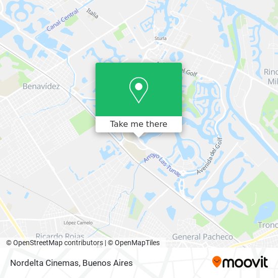 Mapa de Nordelta Cinemas