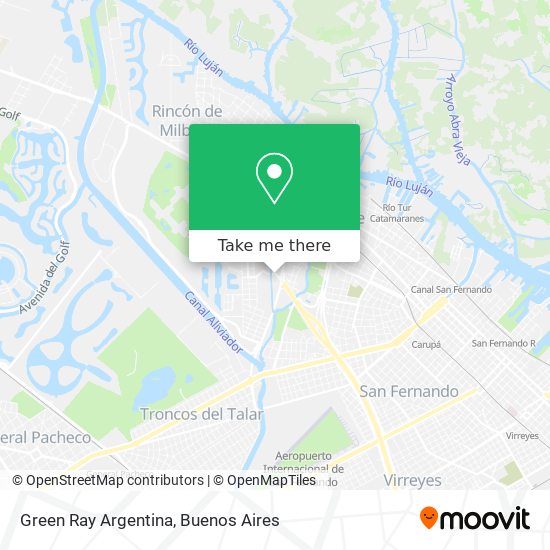 Mapa de Green Ray Argentina