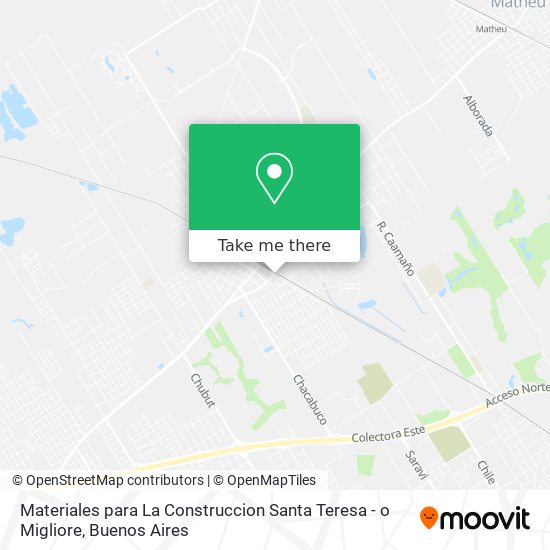 Mapa de Materiales para La Construccion Santa Teresa - o Migliore