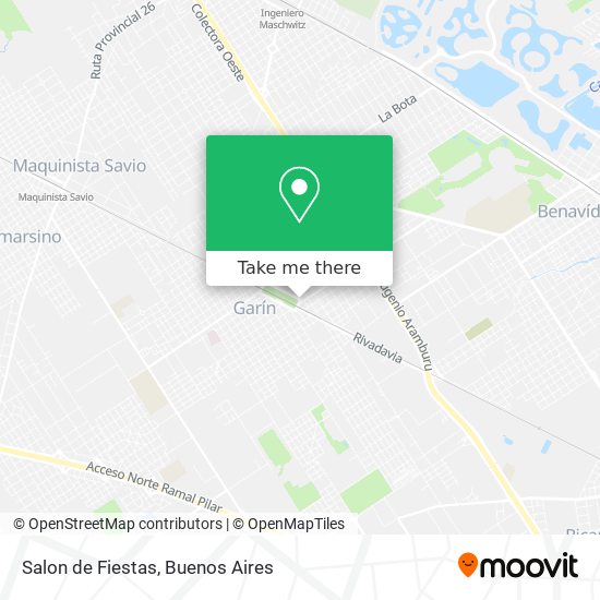 Mapa de Salon de Fiestas