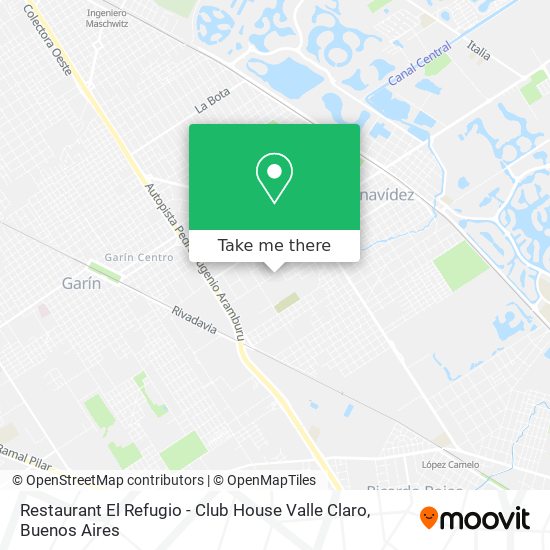 Restaurant El Refugio - Club House Valle Claro map