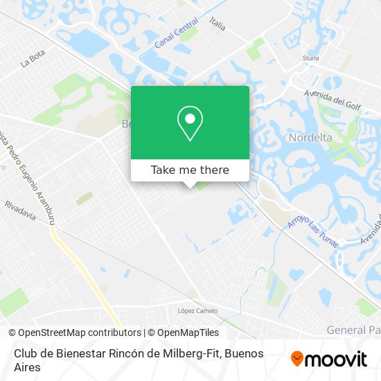 Mapa de Club de Bienestar Rincón de Milberg-Fit