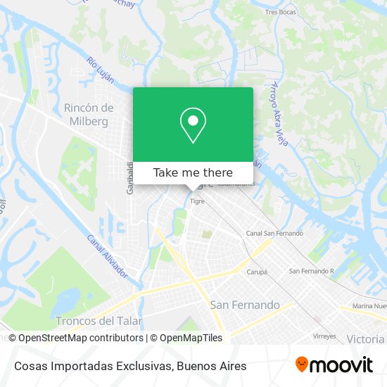 Mapa de Cosas Importadas Exclusivas