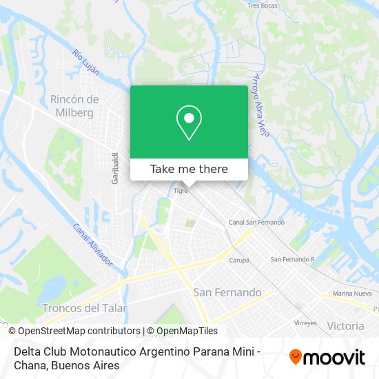 Delta Club Motonautico Argentino Parana Mini - Chana map
