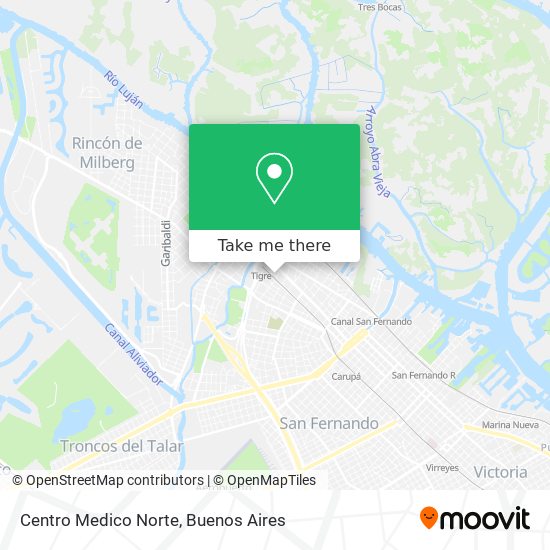 Mapa de Centro Medico Norte