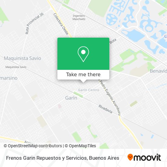 Frenos Garin Repuestos y Servicios map