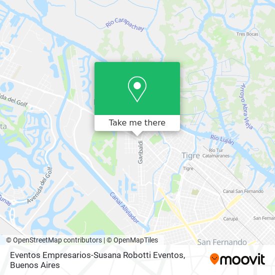 Eventos Empresarios-Susana Robotti Eventos map