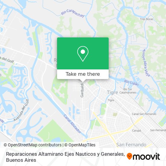Mapa de Reparaciones Altamirano Ejes Nauticos y Generales