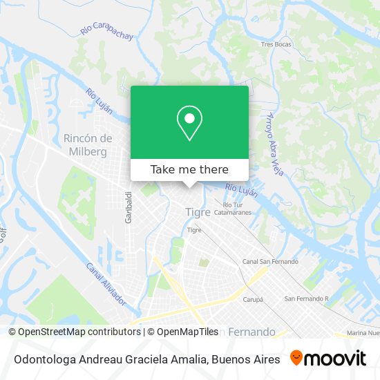 Mapa de Odontologa Andreau Graciela Amalia