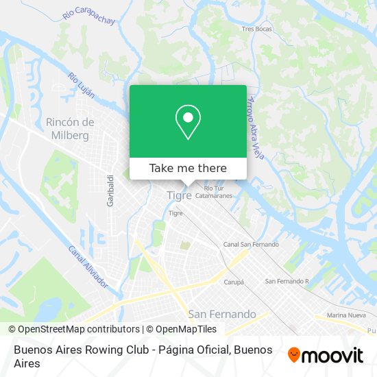 Mapa de Buenos Aires Rowing Club - Página Oficial