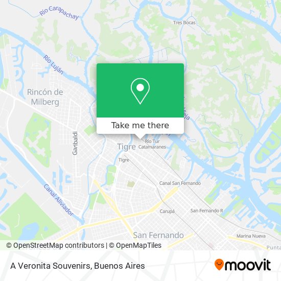 A Veronita Souvenirs map