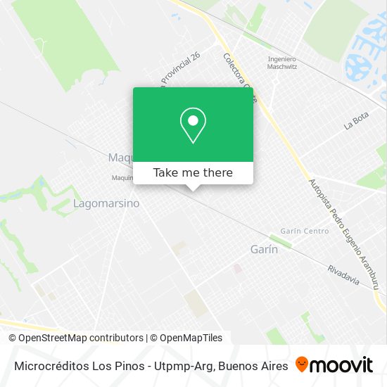 Mapa de Microcréditos Los Pinos - Utpmp-Arg