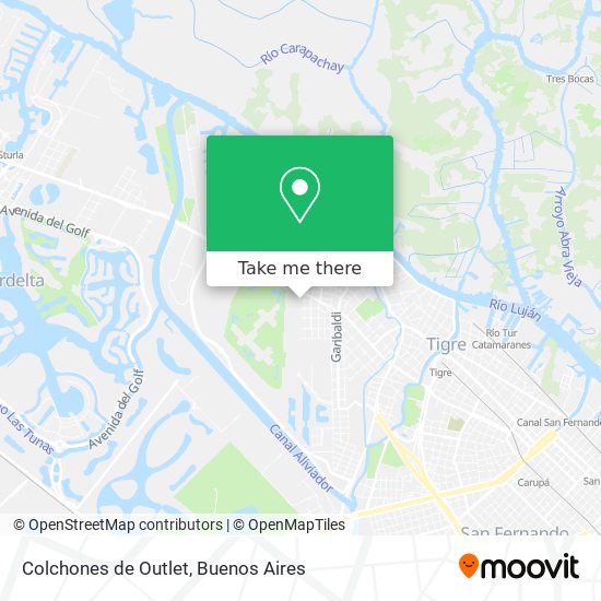 Colchones de Outlet map