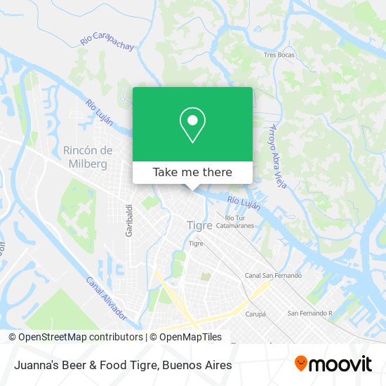 Mapa de Juanna's Beer & Food Tigre
