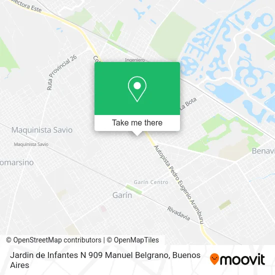 Mapa de Jardin de Infantes N 909 Manuel Belgrano