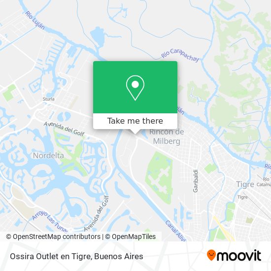 Ossira Outlet en Tigre map