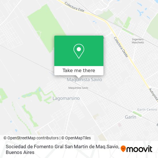 Sociedad de Fomento Gral San Martin de Maq.Savio map