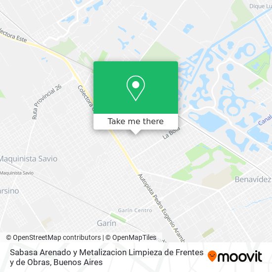 Mapa de Sabasa Arenado y Metalizacion Limpieza de Frentes y de Obras