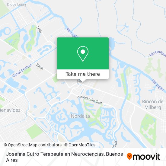 Mapa de Josefina Cutro Terapeuta en Neurociencias
