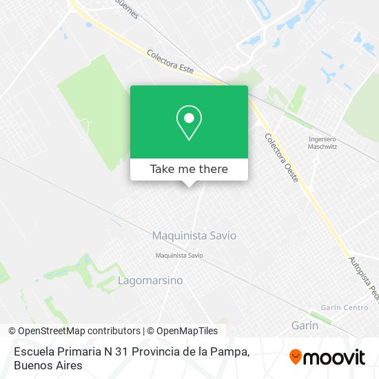 Mapa de Escuela Primaria N 31 Provincia de la Pampa