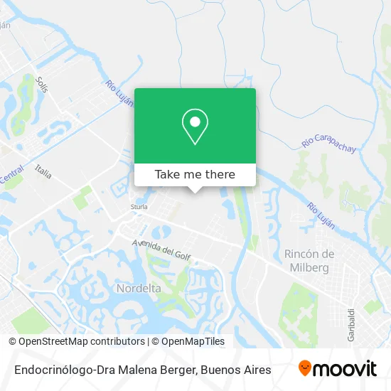 Mapa de Endocrinólogo-Dra Malena Berger