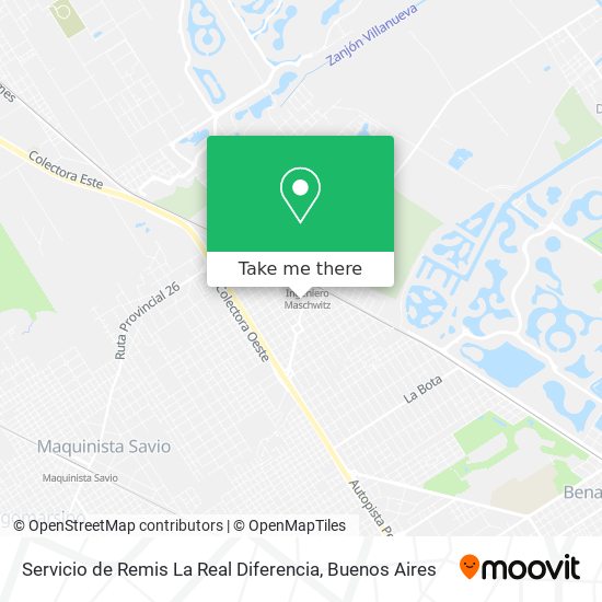 Servicio de Remis La Real Diferencia map