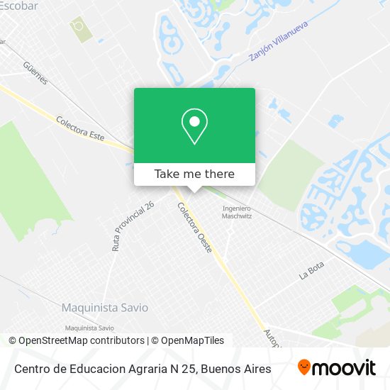 Mapa de Centro de Educacion Agraria N 25