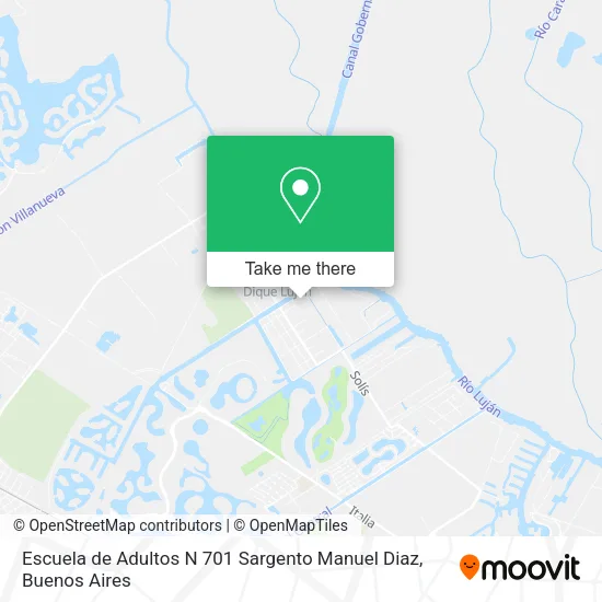 Mapa de Escuela de Adultos N 701 Sargento Manuel Diaz