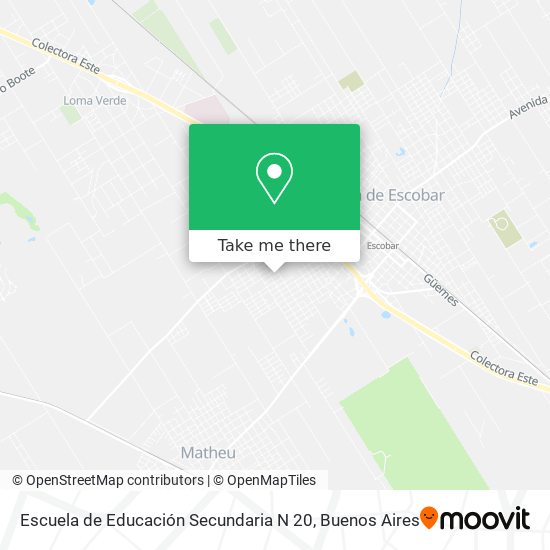 Escuela de Educación Secundaria N 20 map